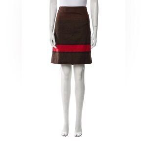 AKRIS Wool Color Block Skirt / Size 6 /
